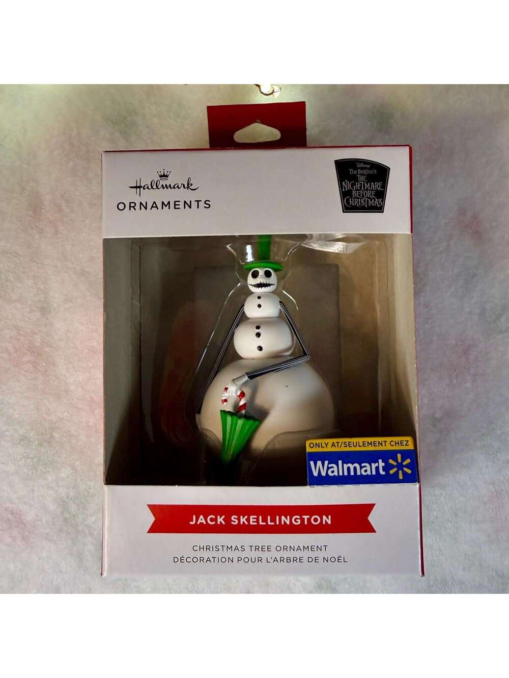 Jack Skellington Snowman - Nightmare Before Christmas - Hallmark Ornament - NRFB